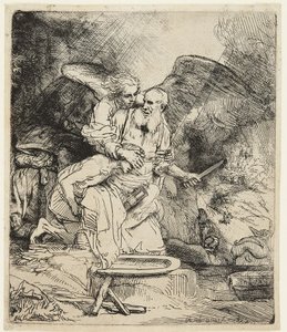 Ábrahám áldozata alkotó: Rembrandt van Rijn