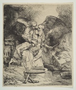 Ábrahám-áldozat, 1655. alkotó: Rembrandt van Rijn
