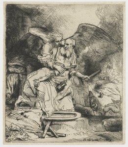 Ábrahám áldozata alkotó: Rembrandt van Rijn