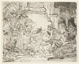 A lámpás pásztorok imádása alkotó: Rembrandt van Rijn