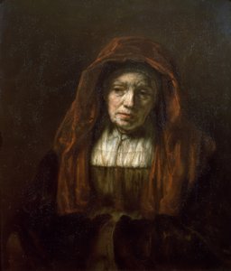 Idős nő fejkendővel alkotó: Rembrandt van Rijn
