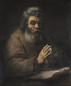 Egy idős ember imában alkotó: Rembrandt van Rijn