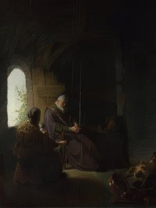 Anna és a vak Tobit. 1630 körül alkotó: Rembrandt van Rijn