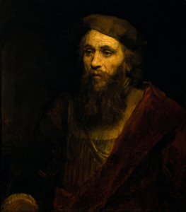 Szakállas férfi kalapban alkotó: Rembrandt van Rijn