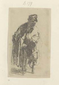 Falábú koldus Recueil de quatre-vingt-cinq estampes originales (sorozat címe) alkotó: Rembrandt van Rijn