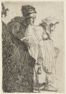 A koldus férfi és a koldus nő alkotó: Rembrandt van Rijn