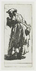 Koldusasszony tökkel a kezében alkotó: Rembrandt van Rijn