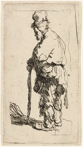 Botra támaszkodó koldus, 1630 körül. alkotó: Rembrandt van Rijn