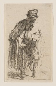 Fából készült lábú koldus alkotó: Rembrandt van Rijn
