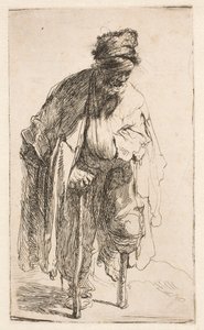 Fából készült lábú koldus alkotó: Rembrandt van Rijn