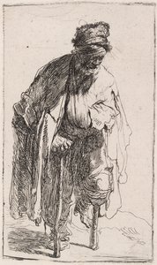 Falábú koldus, 1630 körül. alkotó: Rembrandt van Rijn