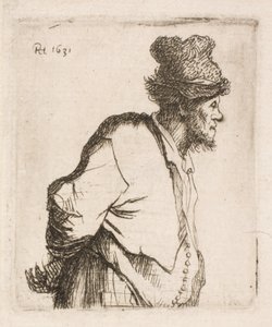 Hátra tett kézzel paraszt alkotó: Rembrandt van Rijn
