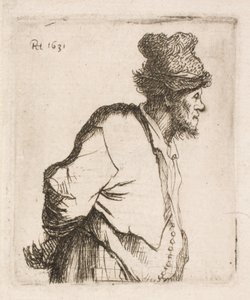 Hátra tett kézzel paraszt alkotó: Rembrandt van Rijn