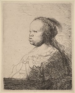 Egy afrikai nő mellszobra alkotó: Rembrandt van Rijn