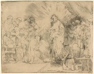 Krisztus megjelenése az apostolok előtt alkotó: Rembrandt van Rijn