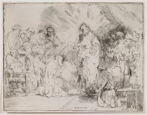 Krisztus megjelenése az apostolok előtt alkotó: Rembrandt van Rijn