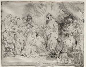 Krisztus megjelenése az apostoloknak, 1656. alkotó: Rembrandt van Rijn
