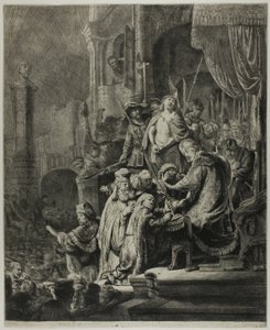 Krisztus Pilátus előtt: Nagy tányér alkotó: Rembrandt van Rijn