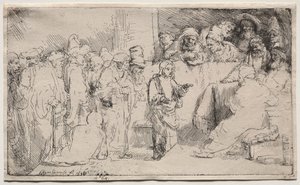 Krisztus vitázik az orvosokkal: vázlat alkotó: Rembrandt van Rijn