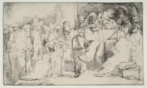 Krisztus vitatkozik az orvosokkal, vázlat, 1652. alkotó: Rembrandt van Rijn