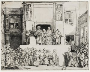Krisztus bemutatott a népnek (Ecce Homo), 1655 alkotó: Rembrandt van Rijn