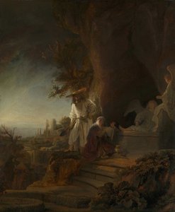 Krisztus megjelenik Mária Magdolnának, Noli me tangere, 1638. alkotó: Rembrandt van Rijn