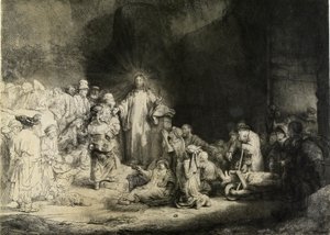 Krisztus meggyógyítja a betegeket: „Száz guldennyomat”, 1649 alkotó: Rembrandt van Rijn