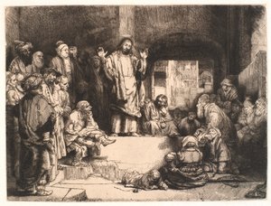 Krisztus prédikál ("La petite tombe") alkotó: Rembrandt van Rijn