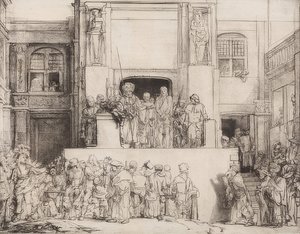 Krisztus bemutatta az embereknek. 1655 alkotó: Rembrandt van Rijn