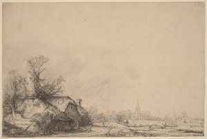Ház a csatorna partján alkotó: Rembrandt van Rijn