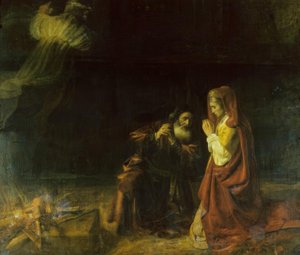Manoah áldozata alkotó: Rembrandt van Rijn