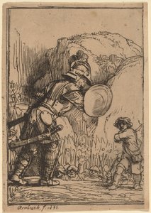 Dávid és Góliát alkotó: Rembrandt van Rijn