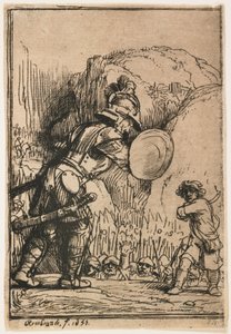Dávid és Góliát alkotó: Rembrandt van Rijn