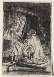 Dávid az imában alkotó: Rembrandt van Rijn