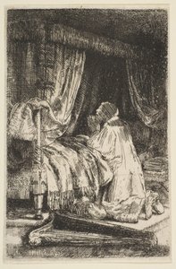 Dávid imában, 1652. alkotó: Rembrandt van Rijn