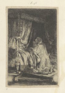 David in gebed Nyolcvanöt eredeti nyomat gyűjteménye (sorozat címe) alkotó: Rembrandt van Rijn