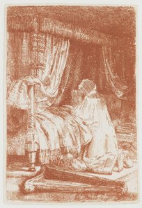 Dávid az imában alkotó: Rembrandt van Rijn