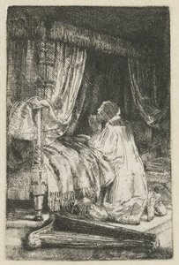 Dávid az imában alkotó: Rembrandt van Rijn