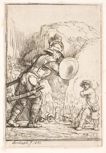 Dávid és Góliát alkotó: Rembrandt van Rijn