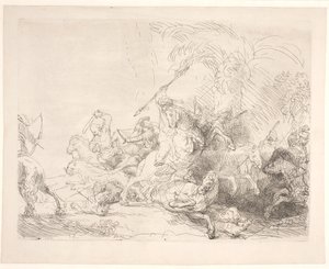 A nagy oroszlánvadászat alkotó: Rembrandt van Rijn