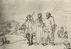 Séta Emmausba alkotó: Rembrandt van Rijn