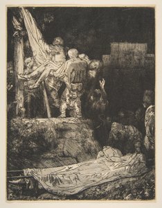 Leszállás a keresztről fáklyafénynél, 1654. alkotó: Rembrandt van Rijn