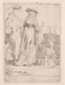 A fiatal pár és a halál alkotó: Rembrandt van Rijn