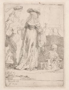 A fiatal pár és a halál alkotó: Rembrandt van Rijn