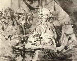 Pilátus kézmosása alkotó: Rembrandt van Rijn