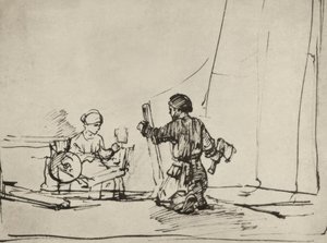 A Szent Család a műhelyben alkotó: Rembrandt van Rijn