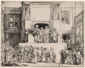Ecce Homo. Krisztus bemutatott a népnek, 1655. alkotó: Rembrandt van Rijn