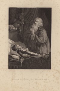 Illés felneveli az özvegy fiát alkotó: Rembrandt van Rijn