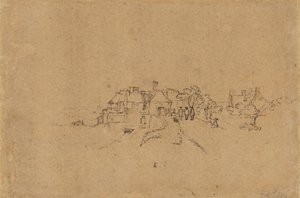 A Houtewael belépő Anthoniesdijk adatai [verso] alkotó: Rembrandt van Rijn