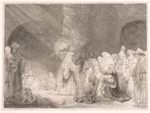 A termelés a templomban alkotó: Rembrandt van Rijn